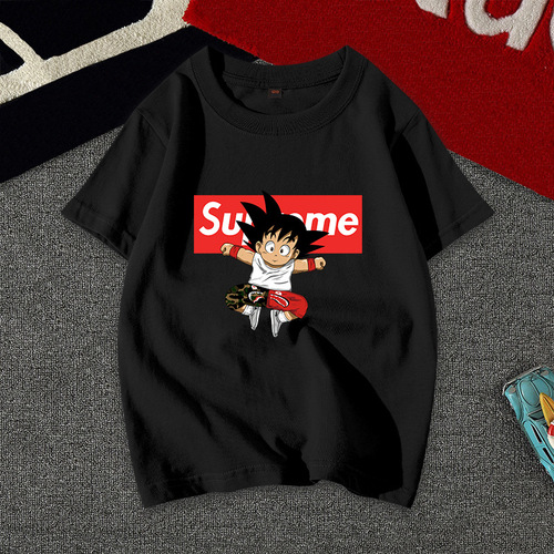 New Children's Summer T-shirt with Monkey King Design, Cotton Half-Sleeve, Trendy Loose Fit for Boys