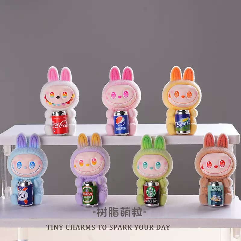 饮料植绒布布盲盒盲袋玩偶摆摊潮玩公仔解压桌面办公萌粒小摆件