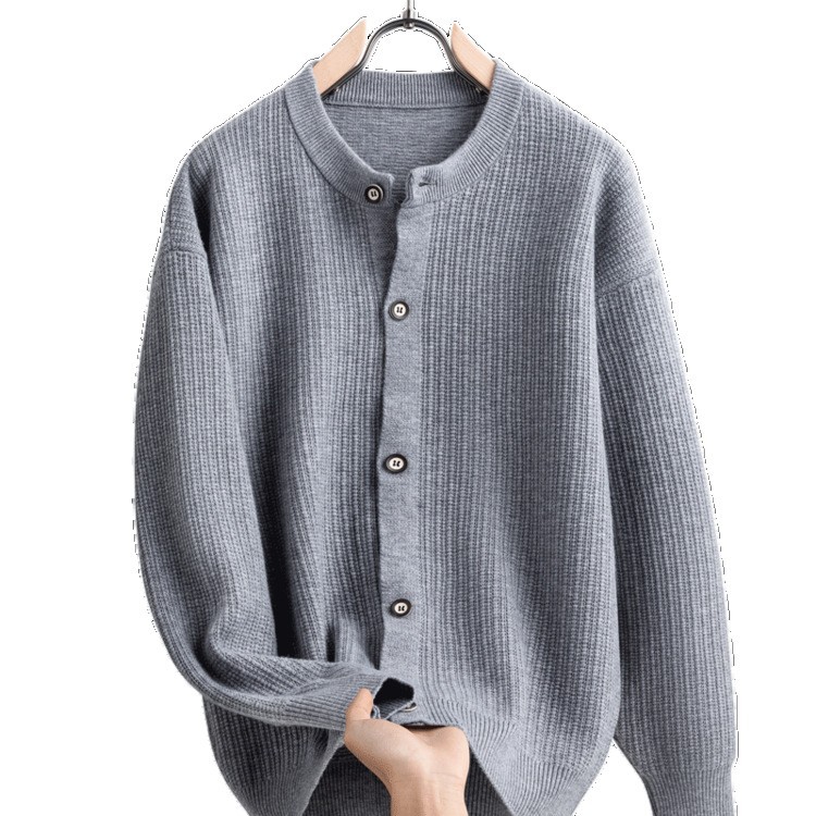 Cardigan de punto de hombre otoño y invierno estilo coreano suéter de moda chaqueta hombre casual suéter de punto universal