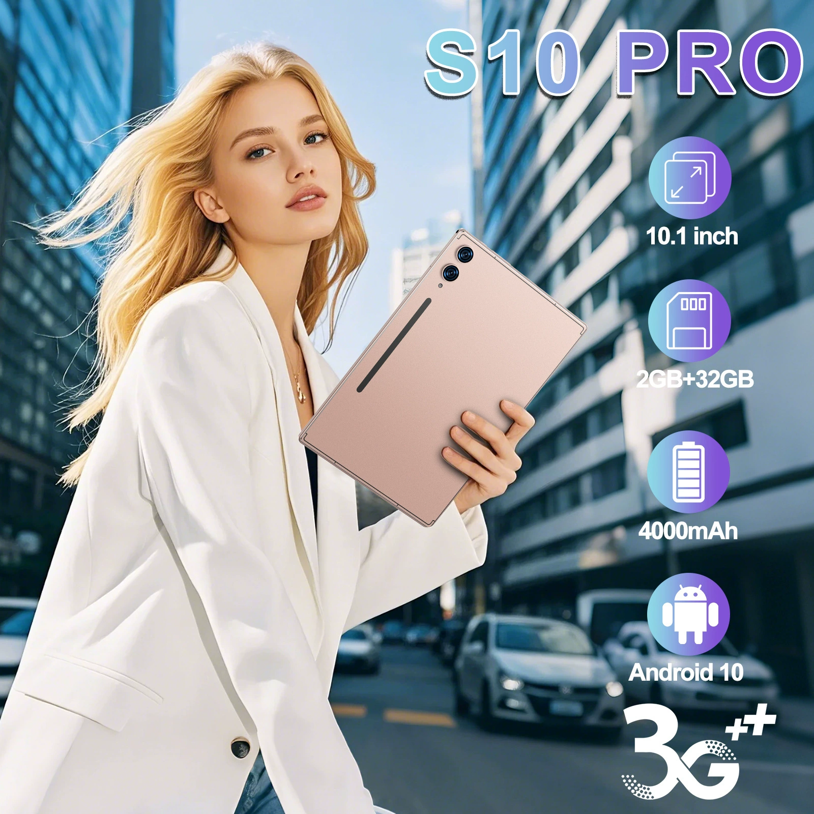 Планшет-ноутбук Pro S10, 32 ГБ, 3G, Android
