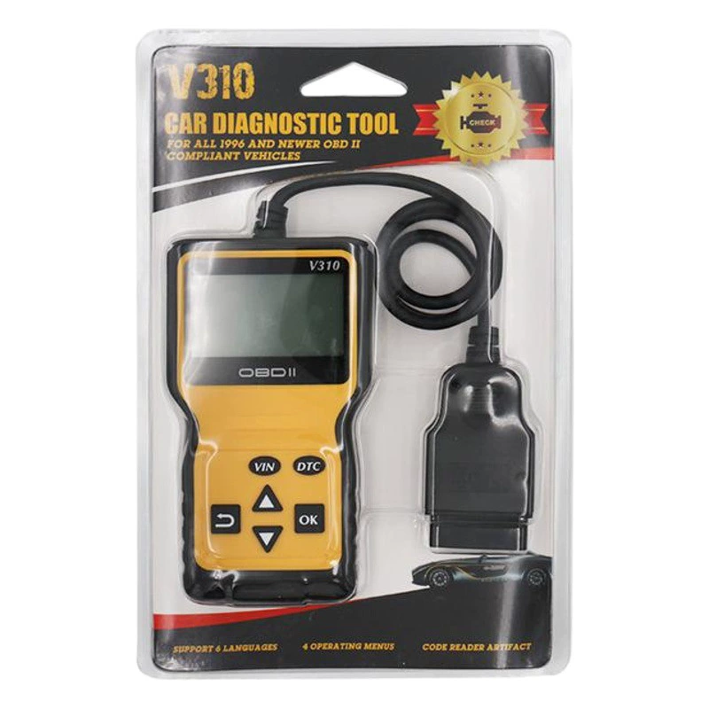 V310 OBD2 Code Reader Карта чтения кода неисправности автомобиля/Поддержка диагностического прибора Многоязычная заводская цена Direct