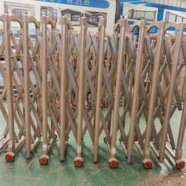 不锈钢手动推拉伸缩门高速反光活动围栏道路施工隔离路障