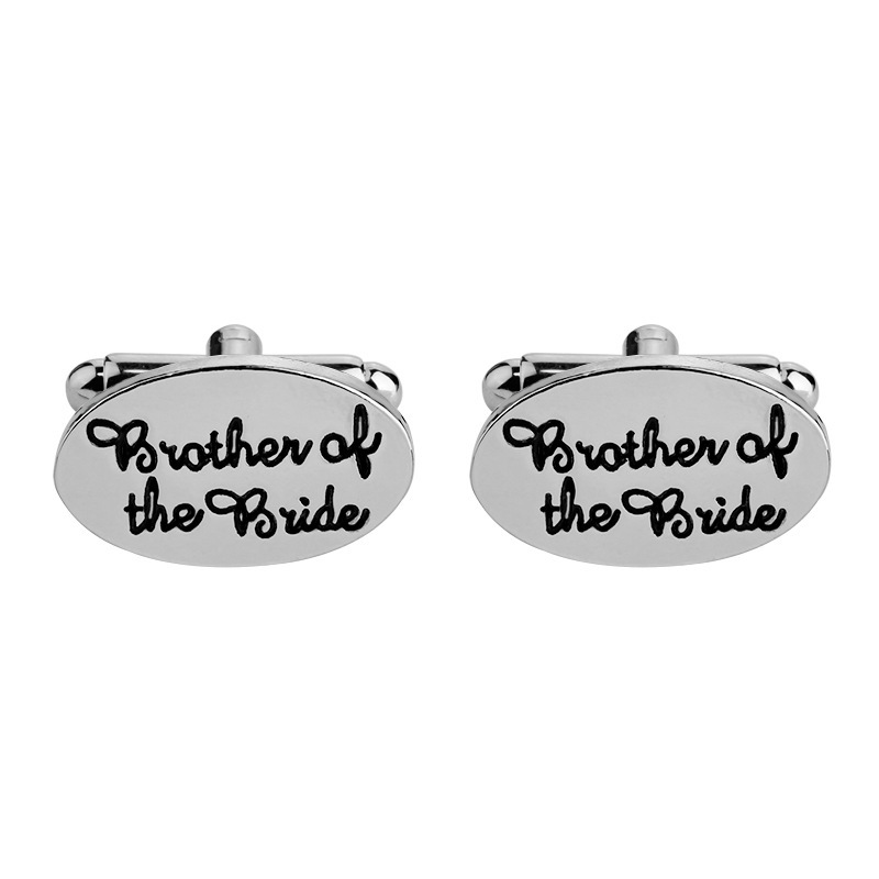 Fashion Lettering Cufflinks High Quality Alloy Drip Oil Letters Shirt Dress Cufflinks display picture 13