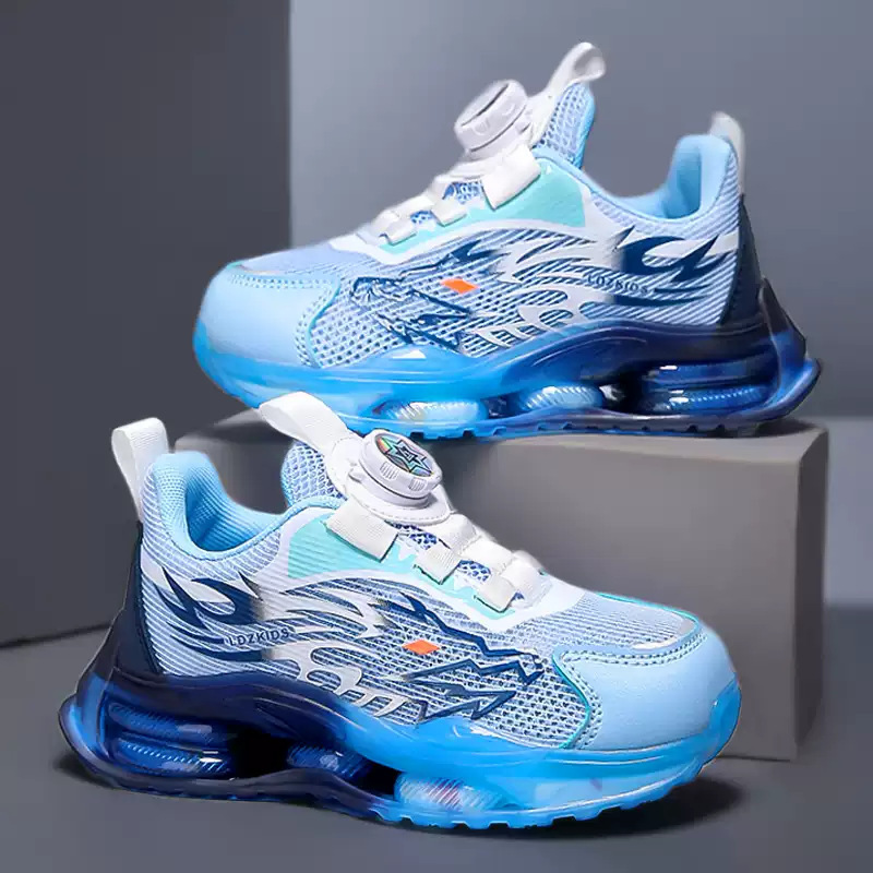 Carefully Selected Nezha and Ao Bing Boys' Shoes, Autumn and Winter Leather-Covered Fleece-Lined Dad Shoes, New Children's Basketball Sports Running Shoes