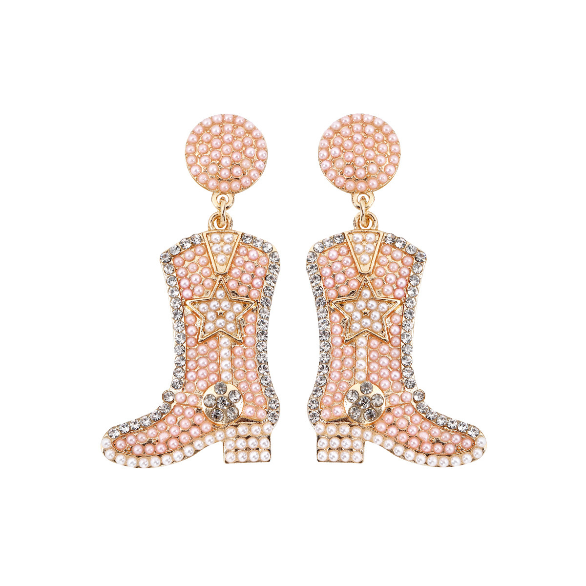 Fashion Boots Alloy Plating Beads Womenu0027S Drop Earrings 1 Pair