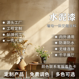 Cement Paint Indoor Wall Art Paint Cement Paint Art Paint Hotel B&B Bathroom Wall and Floor Integrated Paint