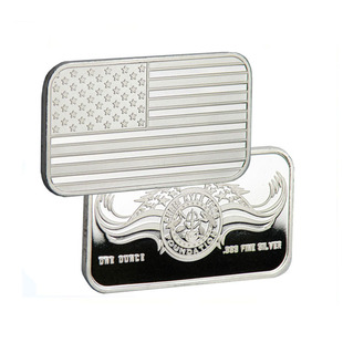 European and American Stars Flags Gold Silver Long Hair Coins Custom Commemorative Nugget Crafts Silver Bars Wholesale