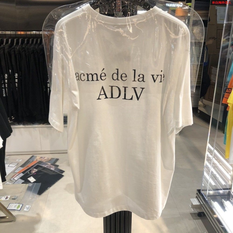 韓国ADLVカウンター春夏トレンドインクラシックレターシンプルカラーベーシックTシャツカップル半袖|undefined