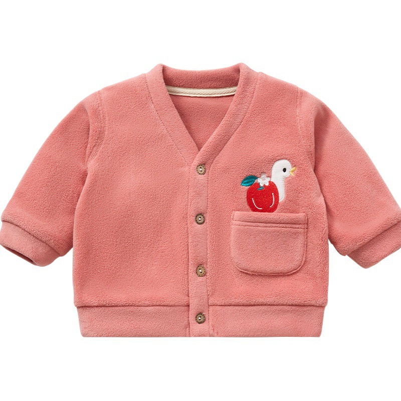 Abrigo de bebé Primavera, otoño e invierno abrigo forrado de lana para niños y niñas desgaste exterior cálido estilo occidental ropa bebé ropa de otoño