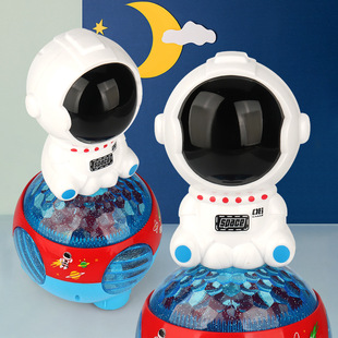 Cross-border Electric Universal dance space robot colorful music light rotating spaceman children's toy