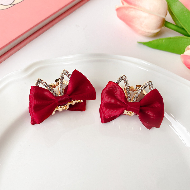 Las niñas arco de doble cara pinza de pelo princesa accesorios para el cabello horquilla rota horquilla Bangs clip horquilla tocado no daña el cabello estilo coreano