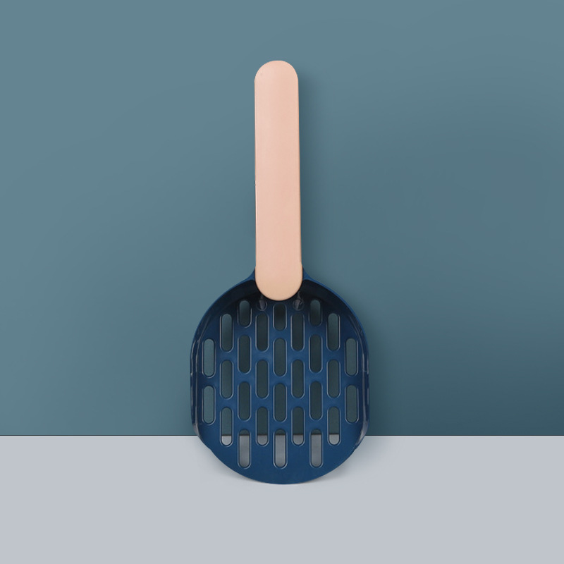 En stock al por mayor manija a juego de color de malla pala de arena para gatos pala de mierda de gato pala de heces de gato grande