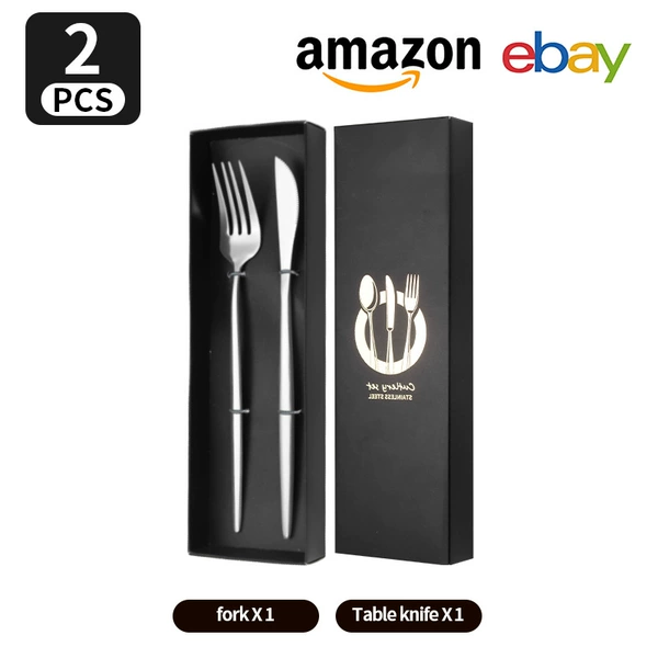 Portuguese knife and fork two-piece set - silver