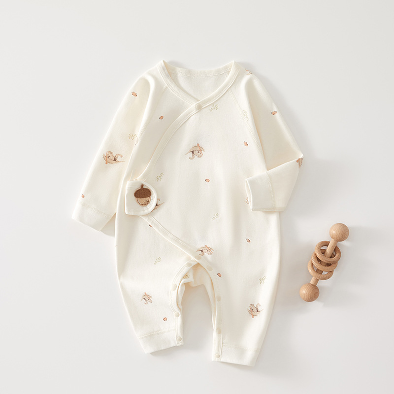 Baby Jumper primavera y otoño ropa de algodón 0 en junio ropa de mariposa recién nacida ropa de monje sin hueso