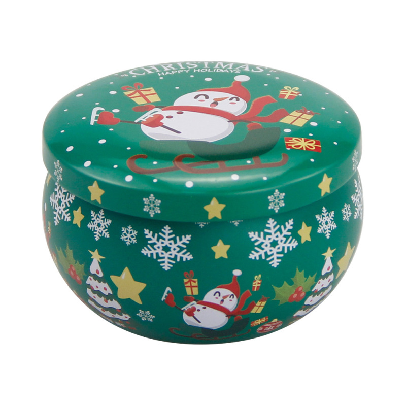 新しい 2.2 オンスブリキクリスマス香りキャンドル缶在庫卸売ホリデープロモーション包装クリスマス缶|undefined
