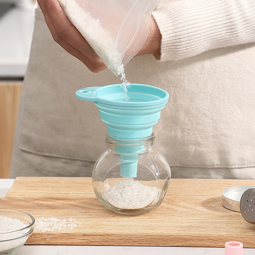 Silicone folding funnel Silicone funnel Creative household liquid dispensing kitchen tools wholesale