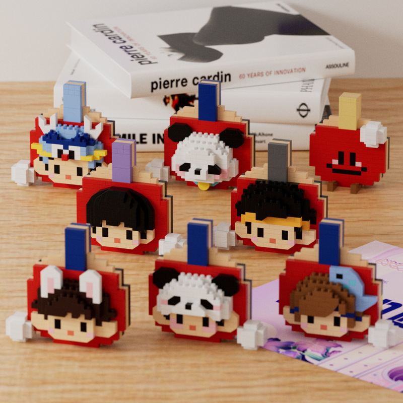 Compatible with Lego Net Red Panda Creative Champion Table Tennis Bats Building Blocks Peripheral Ornaments Children's Educational Assembled Wholesale