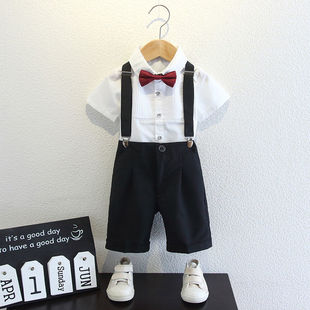 Children's Suit Suit Boy's Dress British Style Overalls Performance Clothing Wedding Flower Girl Summer Little Host