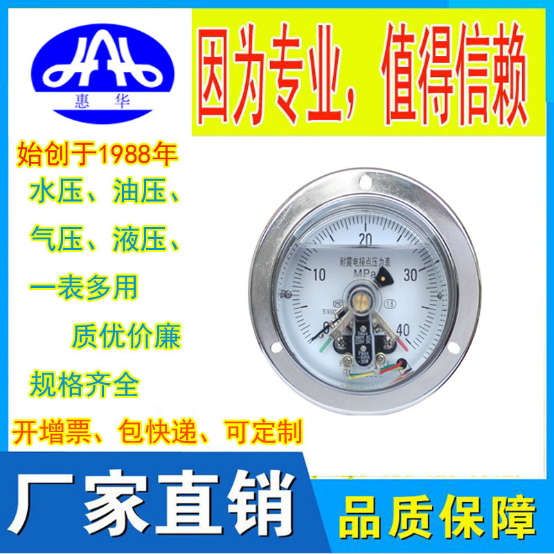 惠华特种压力表-耐震磁感电接点压力表 YXCg-100/150-Z