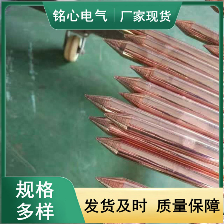 垂直镀铜螺纹接地棒32 30 25 22 20mm一头螺纹一头尖现货 铜层厚