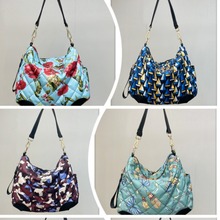 韩版时尚手提包防水布印花单肩包潮酷斜挎包轻便手拎包大容量百搭