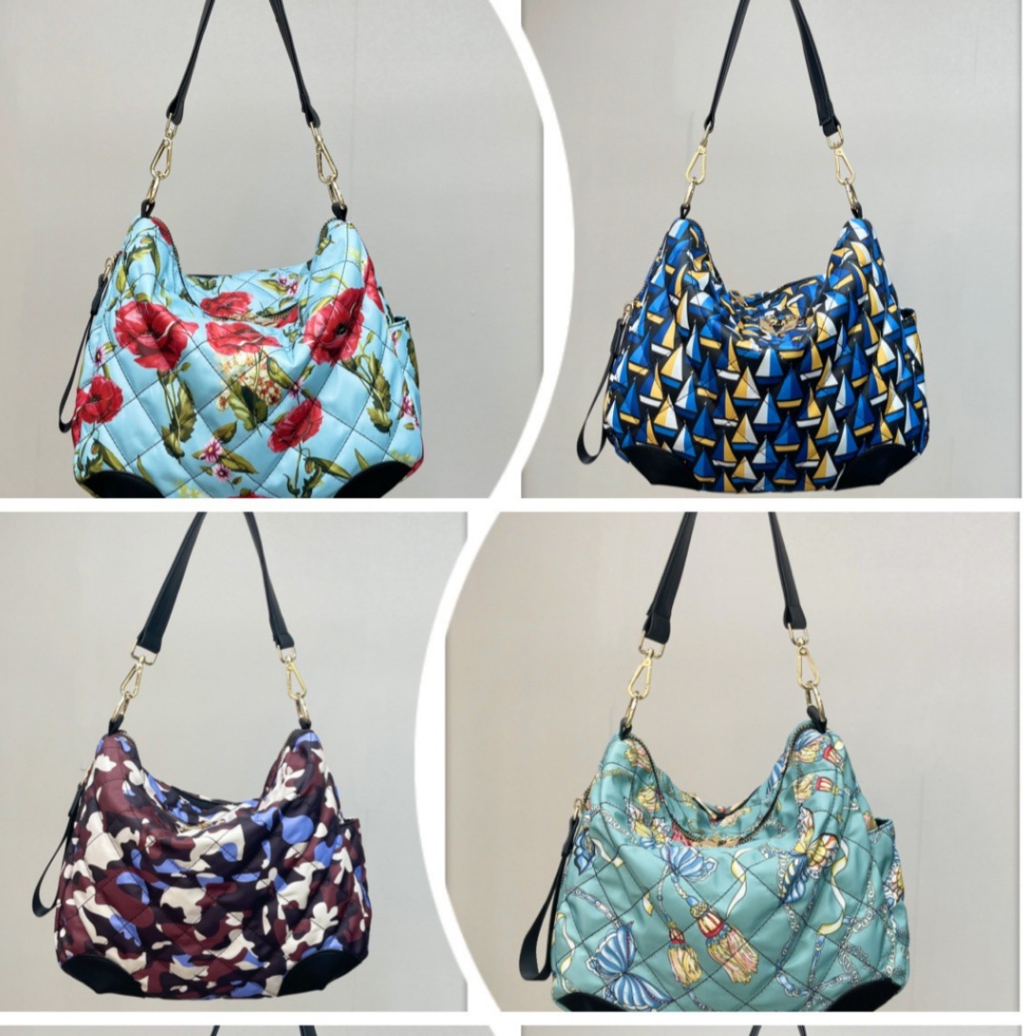 韩版时尚手提包防水布印花单肩包潮酷斜挎包轻便手拎包大容量百搭