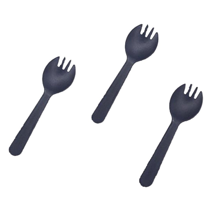 Pastel de postre tenedor cuchara desechable espesado plástico para llevar vajilla cuchara tenedor yogur helado cuchara de fruta