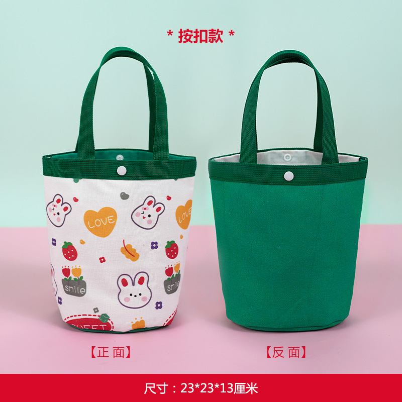 Bolsa de cubo conejo hierba verde