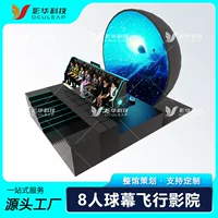 Невооруженным глазом 3D шар занавес кинотеатр подвешенный летающий кинотеатр погружение 5D пролетает над кинотеатром