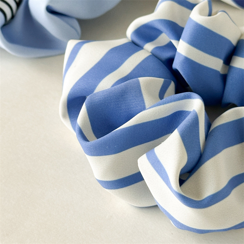 20g Weight Hair Tie Hair Accessories Type 1 Piece Quantity Casual, Holiday, Daily Occasion Cloth Material Stripe Pattern All Seasons Season Women's Gender Elegant, Sweet Style Elegant Sweet Women's Stripe Cloth Hair Tie 6