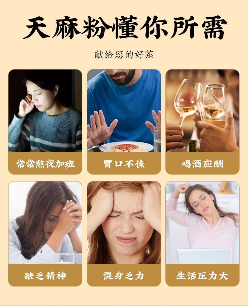 Tian Ma Powder (Gastrodia elata) — Yunnan Zhaotong Gastrodia Rhizome Powder, 150g Jar overview