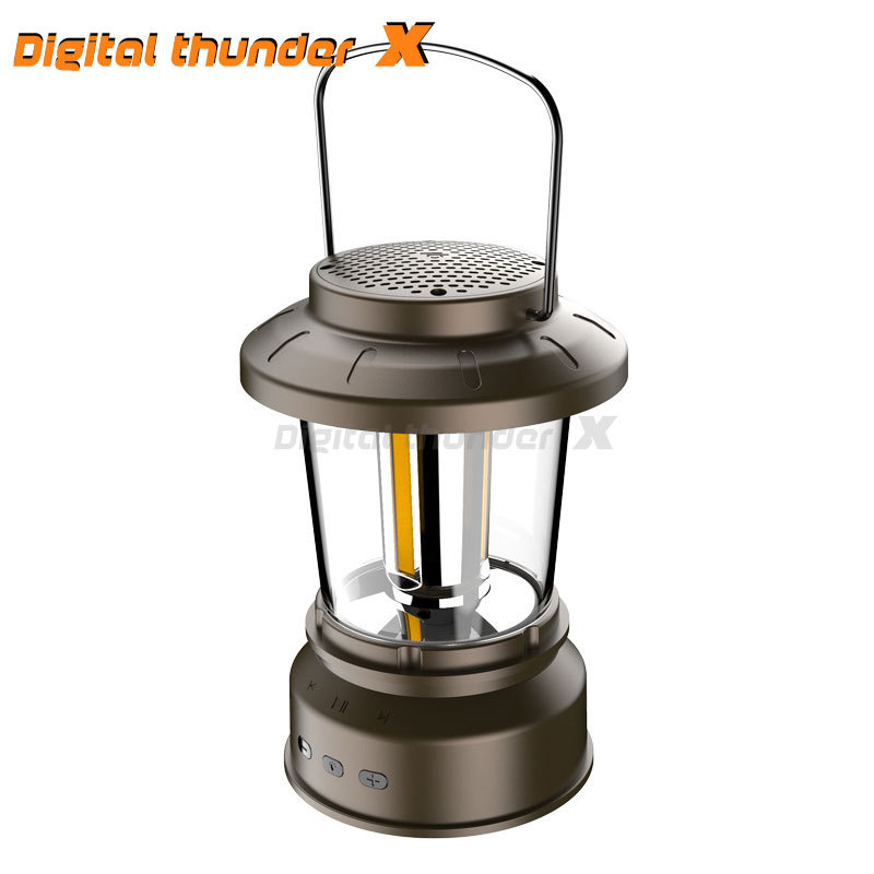 Transfronterizo LED linterna retro al aire libre de carga USB Bluetooth de audio lámpara de camping impermeable multifuncional camping lámpara de camping
