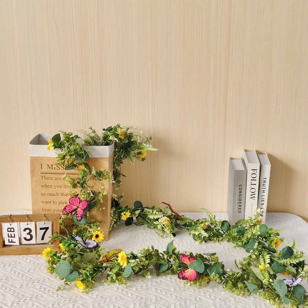 Simulación de girasol de seda de plástico decoración al aire libre flores falsas de sol de vid vid vid Amazonas transfronterizo