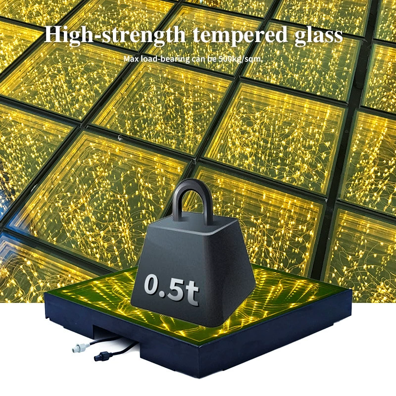 3D светящиеся напольные плитки для танцпола, световая панель для вечеринок, магнитное зеркало-абисс, светодиодный светящийся танцпол, эффект звездного неба, магнитное притяжение