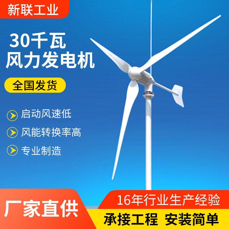 30キロワット水平軸風力発電機を供給するプロジェクト用三相交流永久磁石風力発電機|undefined
