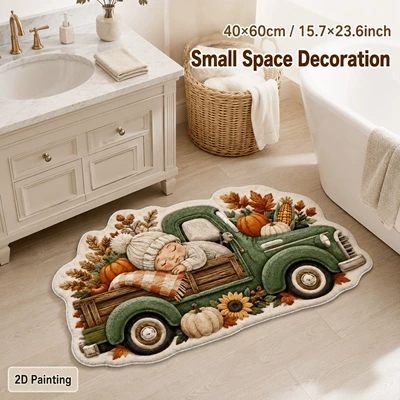 Avtomobil döşəmə paspasları – decoration - 0903-autumn-small-car-3-4060cm-imitation-cashmere