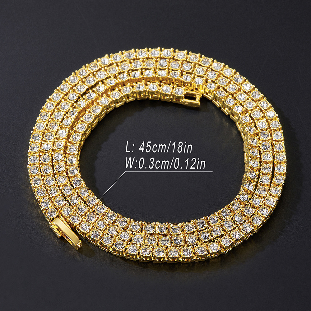 24g Weight Rhinestones Inlay Material Bracelets, Necklace Classification 1 Piece Quantity Daily, Street Occasion Alloy Material Printing Pattern Unisex Gender Plating, Inlay Design IG Style, Shiny Style IG Style Shiny Printing Alloy Plating Inlay Rhinestones Unisex Bracelets Necklace 5