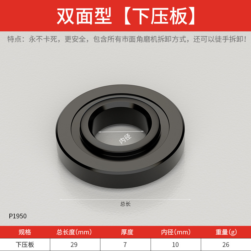 Placa de molino de ángulo de cubierta de un conjunto de placa de molino de ángulo de tipo flor de ciruela general de cuarta generación desmontable a mano sonriente