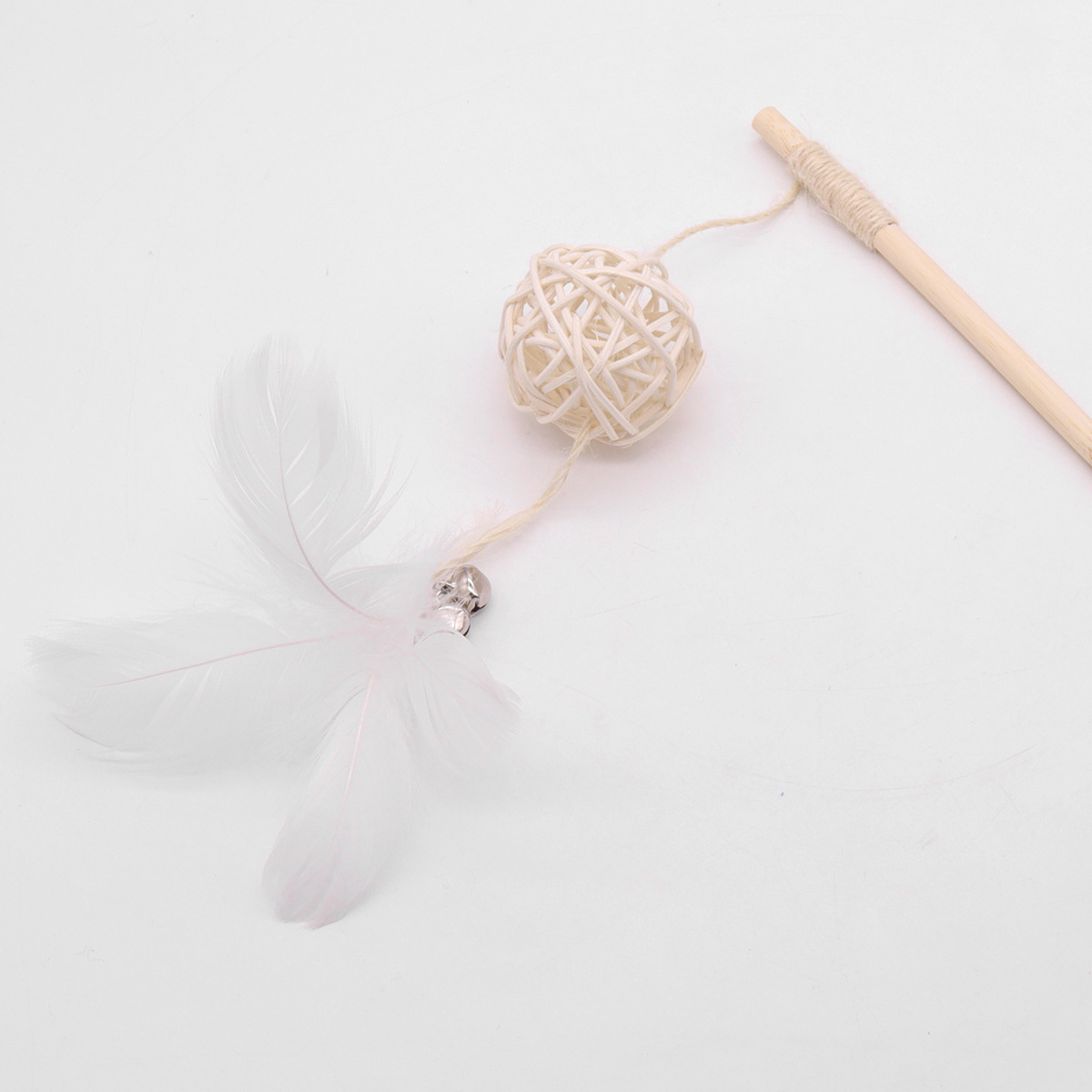 Juguetes para gatos Palo divertido Plumas Palo para gatos Juguetes de madera maciza Palo divertido para gatos