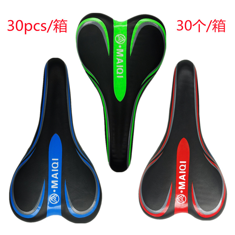 Cojín de asiento para bicicleta de montaña transfronterizo, asiento de bicicleta de carretera engrosado, sillín de esponja suave para ciclismo, accesorios de cojín de asiento cómodos.