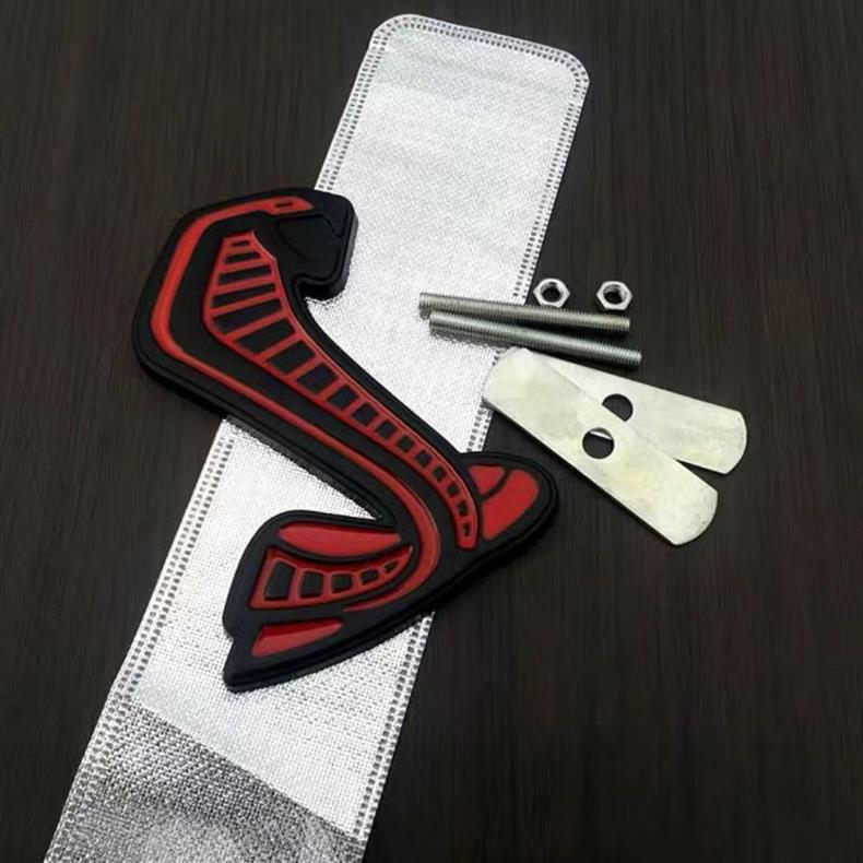 Personalized 3D three-dimensional Mustang car emblem, Shelby front grille emblem, Mustang car emblem, modified Cobra tail emblem, personalized and creative