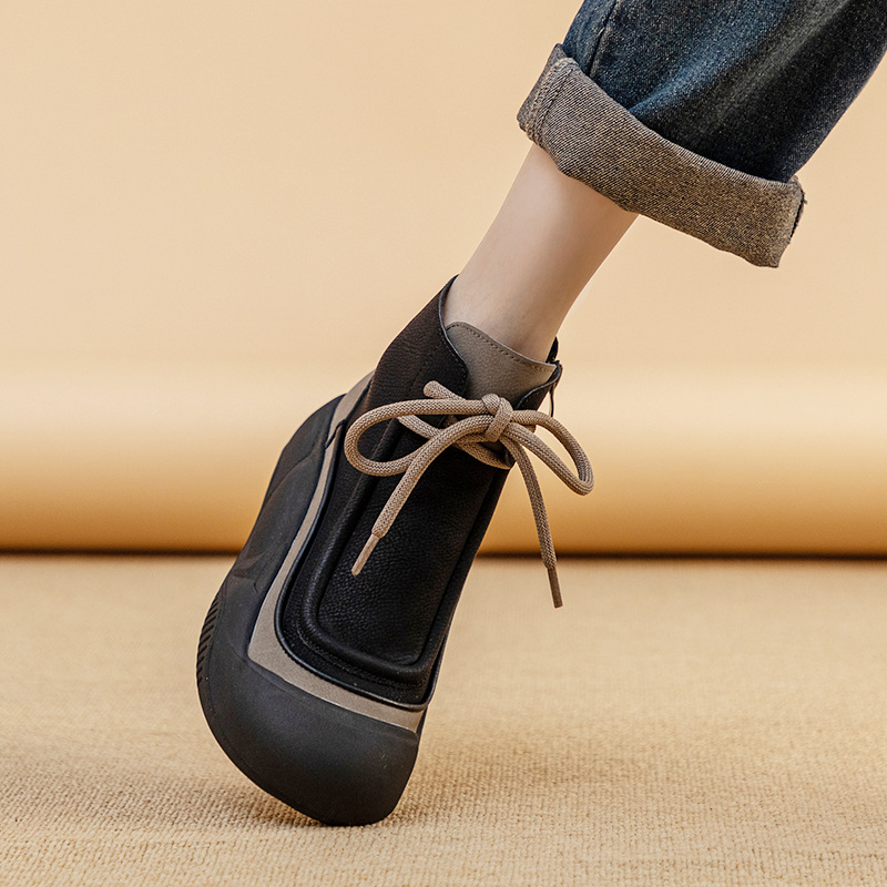 Thick-Soled Martin Boots 2026 New Model Height-Increasing Sports Casual Warm Short Boots for Women with Added Fleece, Large Size Women's Shoes 41-43