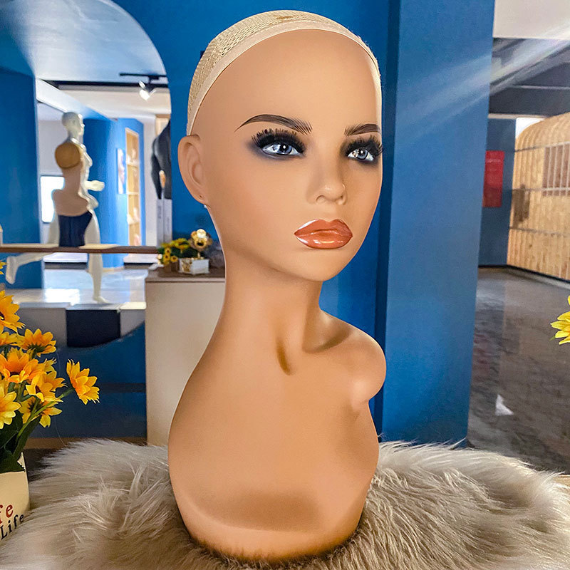 マネキンヘッドヨーロッパとアメリカのウィッグディスプレイヘッドモデルダブルショルダーマネキンヘッドウィッグヘッドモデルダミーマネキンヘッドマネキン|undefined