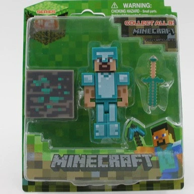 Набор игрушек блочного типа высотой 3 дюйма (My World Toy), 9 фигур коллекционная упаковка, пластик