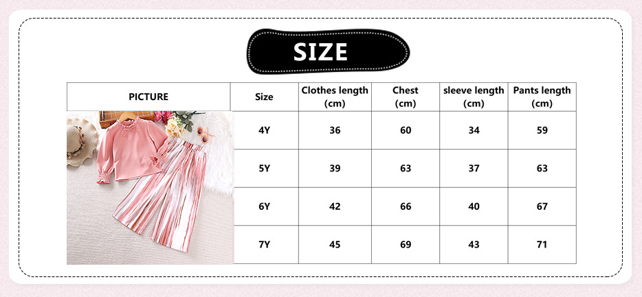 Conjunto de menina com top às riscas e calças manga comprida_voghion.com
