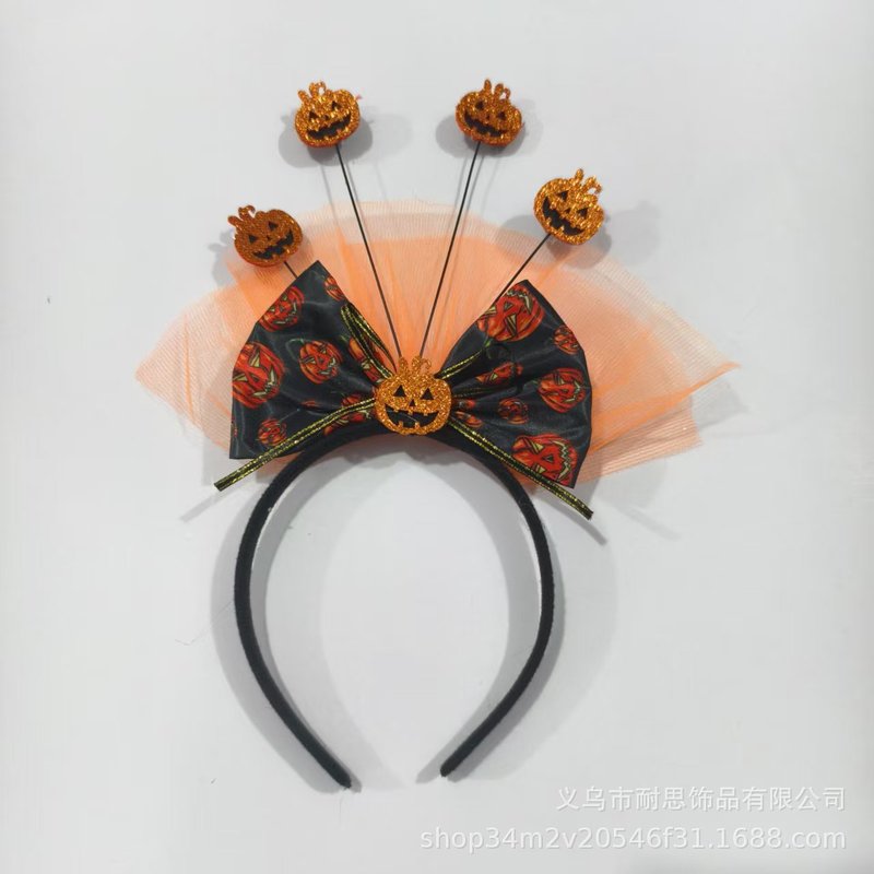 2025 ハロウィンリボンヘッドバンドカボチャゴーストドレスアップゴーストフェスティバルヘッドバンドヘッドバンド眼球ヘアアクセサリー|undefined