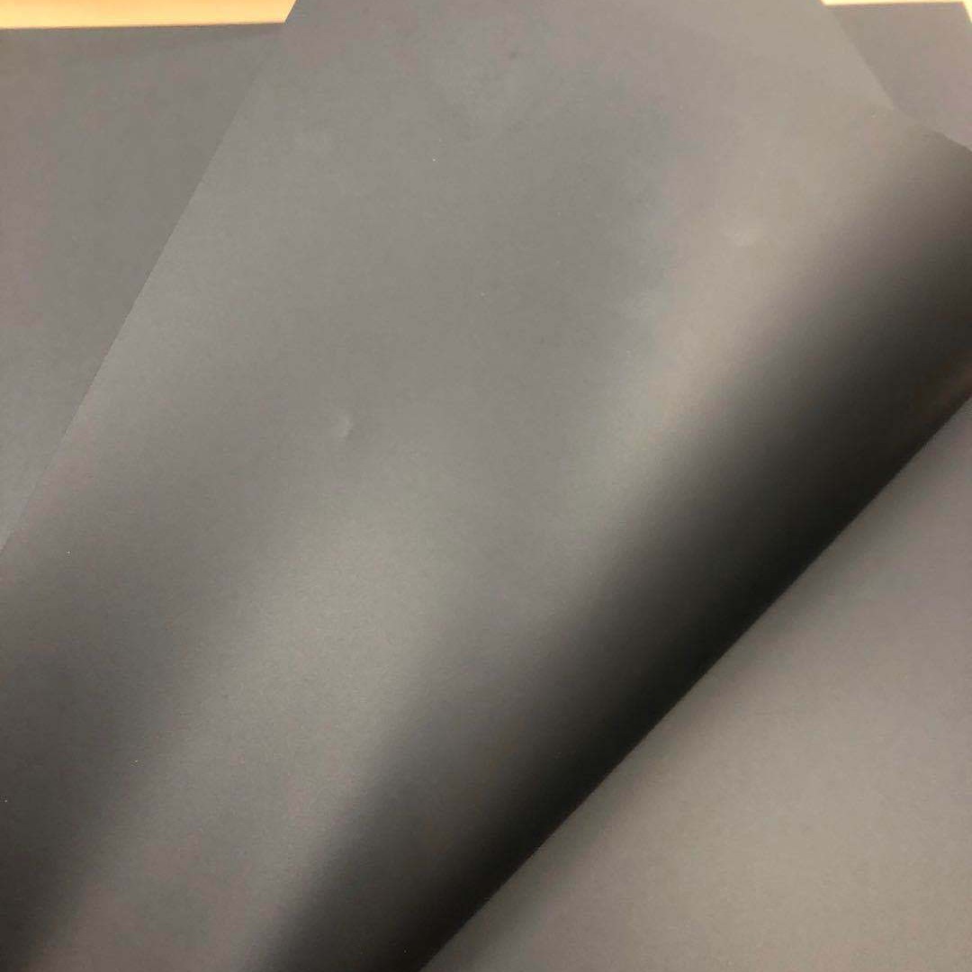 0.43mm无卤黑色磨砂PP绝缘垫片防火PP胶片 0.25 0.76黑色磨砂PP