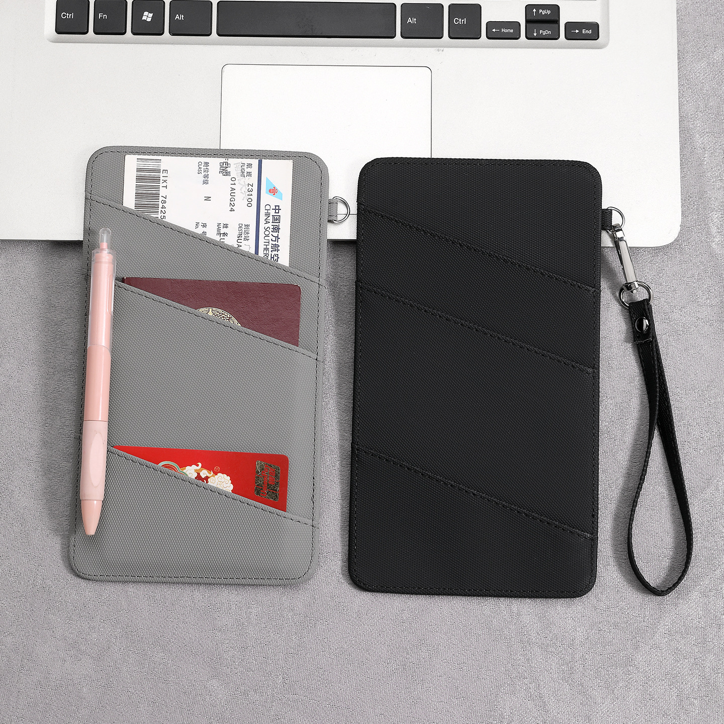 Transfronterizo nuevo RFID largo pasaporte bolsas de pasaporte multifuncional zipper bolsas de pasaporte comercio exterior