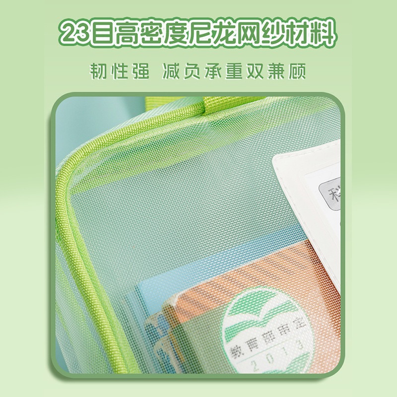 L-shaped multicapa malla zipper bolsa de mano serie de dibujos animados de animales de alto valor facial reparación transparente gran apertura bolsa de almacenamiento