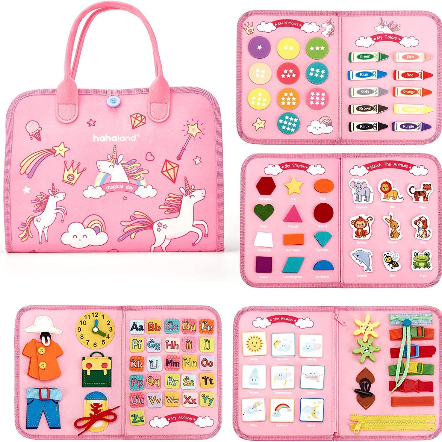 Cross-Border Felt Learning Board Children's Dressing Learning Toy Products Educational Board Early Education Board Busy Board Handmade Clothing